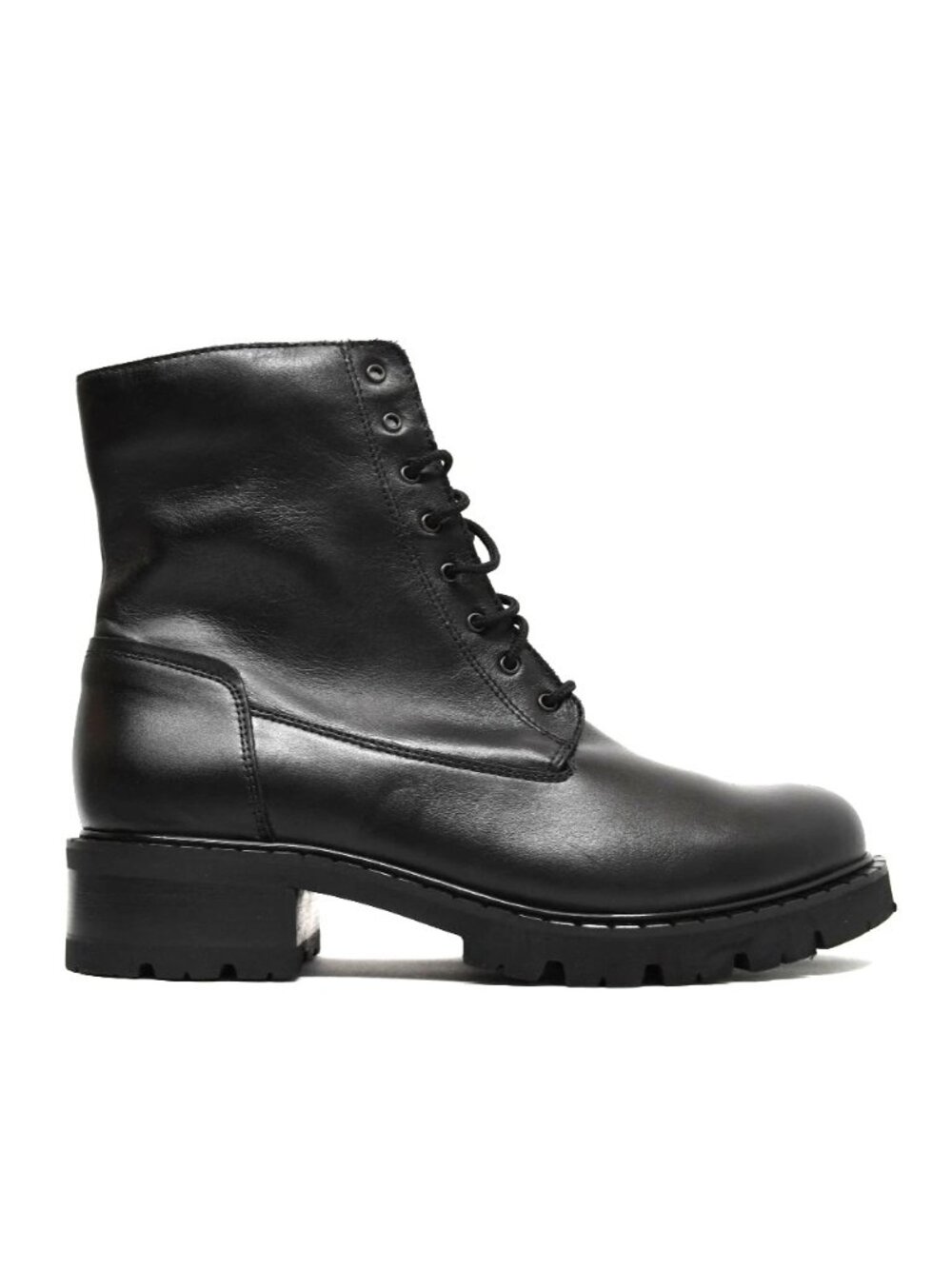 New! La Canadienne Womens Caterina Leather Combat Boots Black Size 11 DD509A